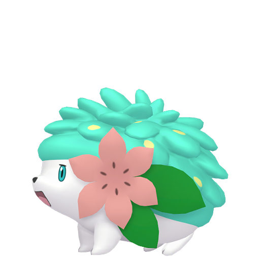 Shiny Shaymin as it appears in Pokemon Home