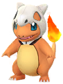 Charmander in the Fall 2019 costume