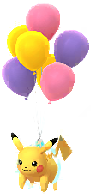 Pikachu in the Flying 02 costume
