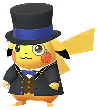Pikachu in the Gofest 2025 Monocle Blue costume