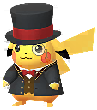 Pikachu in the Gofest 2025 Monocle Red costume