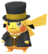 Pikachu in the Gofest 2025 Monocle Yellow costume