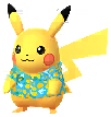 Pikachu in the Jeju costume