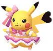 Pikachu in the Pop Star costume