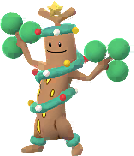 Sudowoodo in the Winter 2025 costume