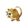Raticate, Front, in Black 2 & White 2