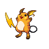 Raichu, Front, in Black & White