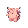 Clefable, Front, in Black & White