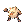 Primeape, Front, in Black 2 & White 2