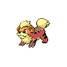 Growlithe, Front, in Black 2 & White 2