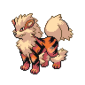 Arcanine, Front, in Black 2 & White 2