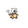 Cubone, Front, in Black & White