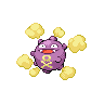 Koffing, Front, in Black & White