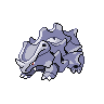 Rhyhorn, Front, in Black & White