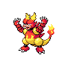 Magmar, Front, in Black & White