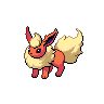 Flareon, Front, in Black & White