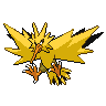Zapdos, Front, in Black & White