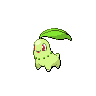 Chikorita, Front, in Black & White