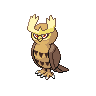 Noctowl, Front, in Black & White