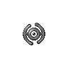 Unown H, Front, in Black 2 & White 2