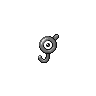 Unown J, Front, in Black 2 & White 2
