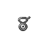 Unown V, Front, in Black 2 & White 2