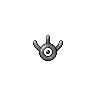 Unown W, Front, in Black 2 & White 2