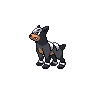 Houndour, Front, in Black & White