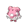 Blissey, Front, in Black & White
