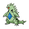 Tyranitar, Front, in Black & White
