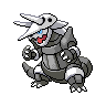 Aggron, Front, in Black 2 & White 2