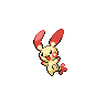 Plusle, Front, in Black & White