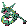 Rayquaza, Front, in Black & White