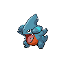 Gible, Front, in Black & White