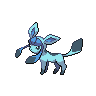 Glaceon, Front, in Black & White