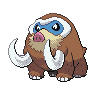 Mamoswine, Front, in Black & White