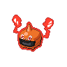 Rotom Heat, Front, in Black & White