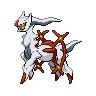 Arceus Fighting, Front, in Black 2 & White 2