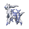 Arceus Flying in Black & White
