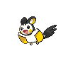 Emolga, Front, in Black 2 & White 2