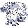 Reshiram, Front, in Black & White
