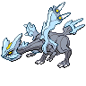 Kyurem, Front, in Black & White