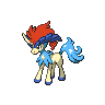 Keldeo Ordinary Form, Front, in Black & White