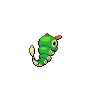 Caterpie, Back, in Black & White
