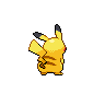 Pikachu, Back, in Black & White