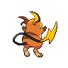 Raichu, Back, in Black & White