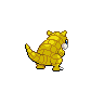 Sandshrew, Back, in Black & White
