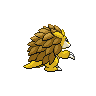 Sandslash, Back, in Black & White