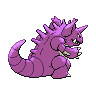 Nidoking, Back, in Black & White