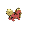Growlithe, Back, in Black 2 & White 2